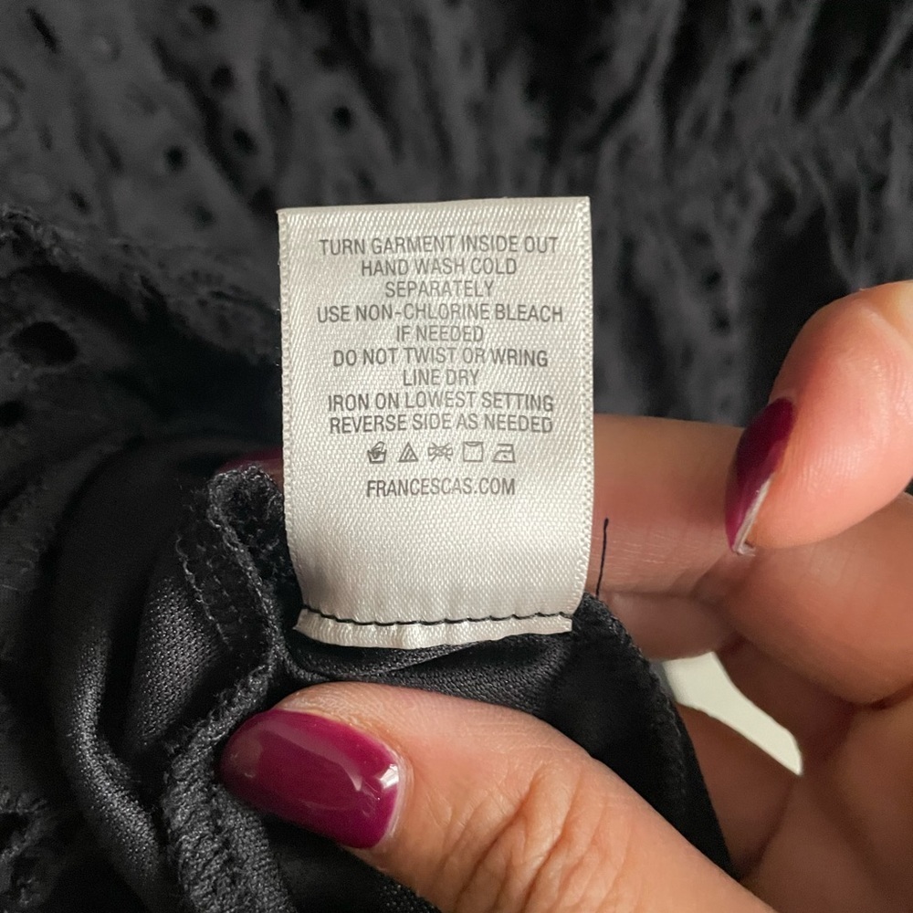 Black Eyelet Blouse - Picture 4 of 7